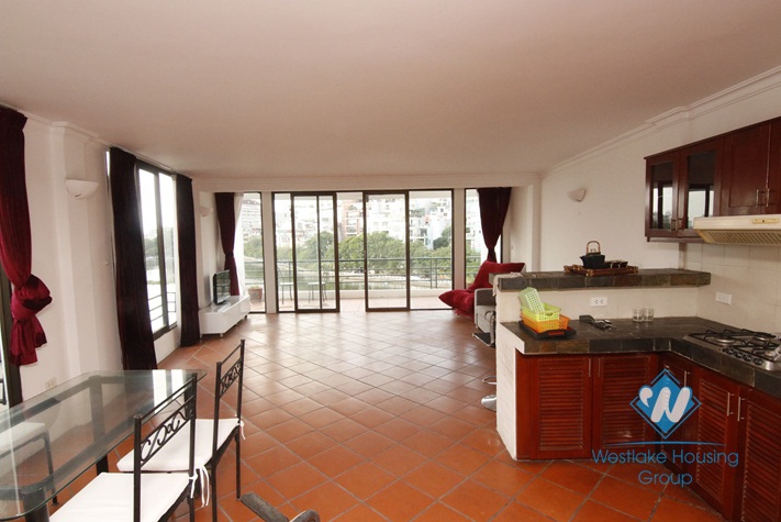 01 bedroom apartment for rent in Truc bach area, large balcony view to the lake, Ba Dinh, Hanoi